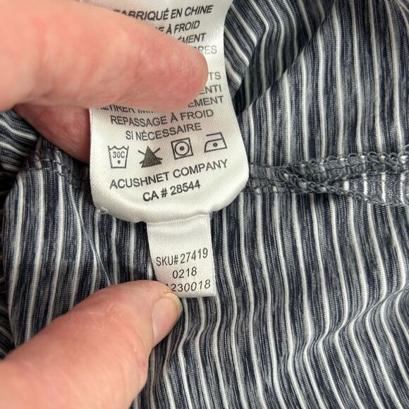 Men’s Footjoy FJ Golf polo black and white stripes size 2XL EUC - Picture 8 of 8